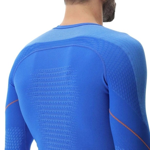 NWT UYN Evolutyon Base Layer Long Sleeve Shirt, Lapis Blue/Orange, Size L/XL - Picture 4 of 12